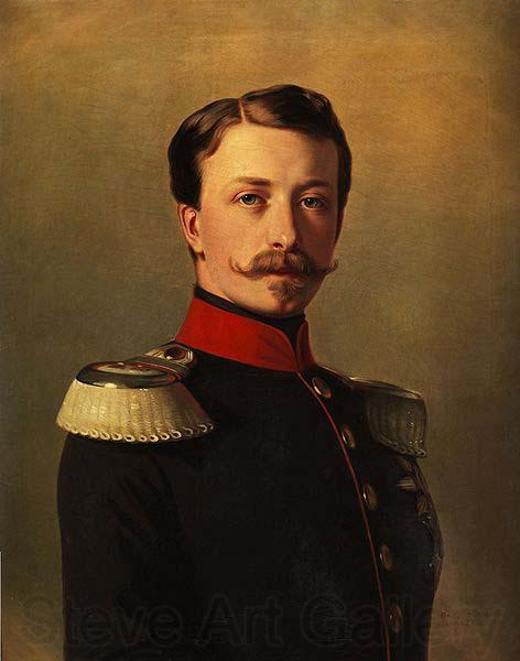 unknow artist Portrait of Grand Duke Frederick I of Baden. Copy of the Winterhalter painting by R. Grether from 1857 Spain oil painting art
